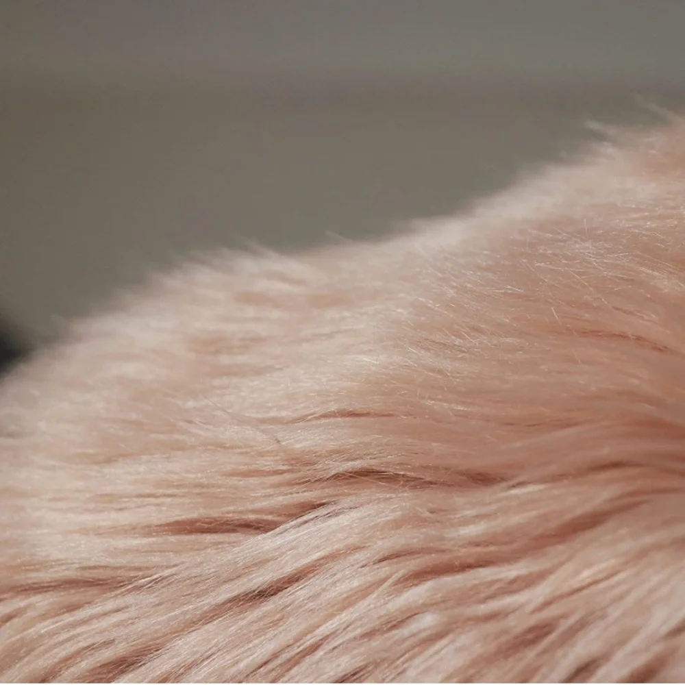 Luxury Home | Set of 2 Elegant Dusty Peony Pink Faux Fur Throw Pillow Covers